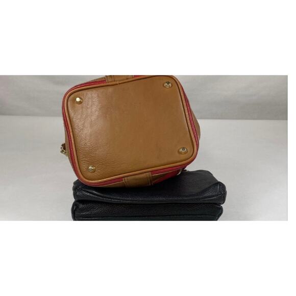 VALENTINA RED TAN LEATHER SLING BAG - Picture 7 of 8